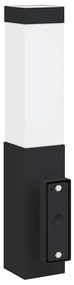Luzes de Parede Externas com Sensor 2 pcs Preto Aço Inoxidável IP44