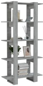 Estante/divisória 80x30x160cm derivados madeira cinzento sonoma