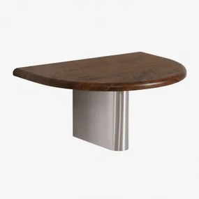 Mesinha De Cabeceira Flutuante 40x30 Cm Mayeli Madeira Escura - Sklum