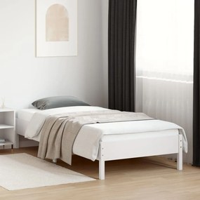 Cama sem colchão 100x200 cm madeira de pinho maciça branco