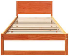 Estrutura de Cama Marrom Cera Madeira maciça 90 x 200 cm Robusta