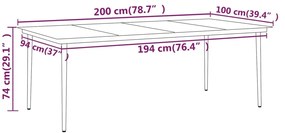 7 pcs conjunto de jantar para jardim preto