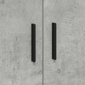 Armário de Armazenamento vidaXL Cinza Concreto 127x41x40 cm Madeira En