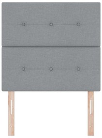 Cabeceira LED Cinza Claro 80 cm Têxtil