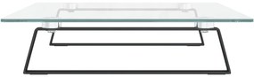 Suporte para monitor 60x35x8 cm vidro temperado e metal preto