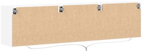 Móvel de parede para TV com luzes LED 180x31x45 cm branco