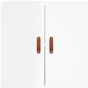Armário de parede 60x31x60cm derivados madeira branco brilhante