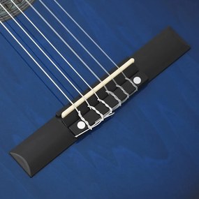 12 pcs conjunto de guitarra com equalizador e 6 cordas azul
