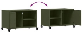 Móvel de TV 68x39x43,5 cm aço verde azeitona