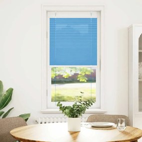 Azul Plissada Cega 55x100 cm Largura Tecido 54,4 cm Poliéster
