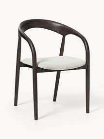 Cadeira de jantar em madeira de freixo com assento almofadado Camille