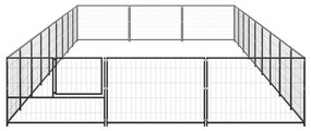 Canil para cães 27 m² aço preto