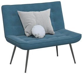 Banco 110x74x84 cm veludo azul