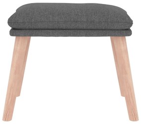 Apoio de pés 45x29,5x35 cm tecido cinzento-claro