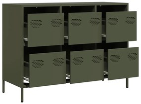 Aparador 101,5x39x73,5 cm aço laminado a frio verde-azeitona