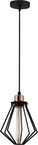 Candeeiro Oylat – Preto e Bronze – 18 cm x 114 cm