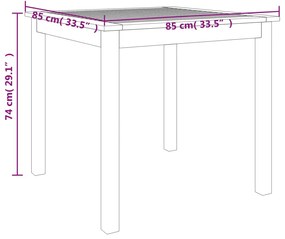 3 pcs conjunto de jantar para jardim madeira de acácia maciça