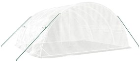 Estufa com estrutura de aço 20 m² 5x4x2,3 m branco