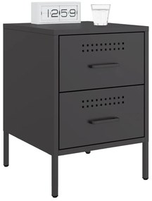 Mesa de cabeceira 36x39x50,5 cm aço preto