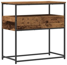 Mesa de Consola vidaXL Madeira Velha 75x40x75 cm Madeira Reforçada e A