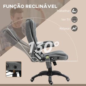Cadeira de Escritório Urnit Reclinável com 6 Pontos de Massagem e Aque