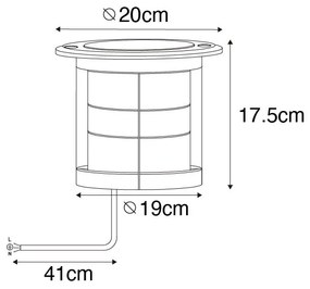 Aço de aterramento externo AR111 ajustável IP65 - Delux Honey Moderno