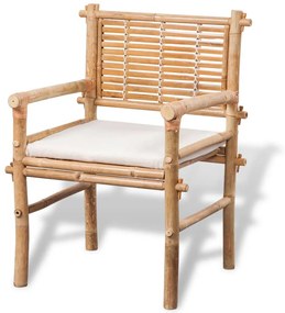 3 pcs conjunto bistrô com almofadões em bambu