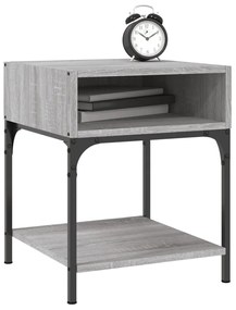 Mesa de cabeceira 40x41x50 cm derivados madeira cinzento sonoma