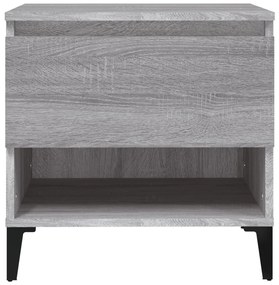 Mesa de apoio 50x46x50 cm derivados de madeira cinzento sonoma