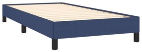 Estrutura de cama sem colchão 90x190 cm tecido azul