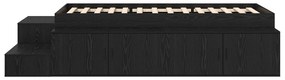 Estrutura de Cama Armazenamento em Carvalho Preto 100x200 cm