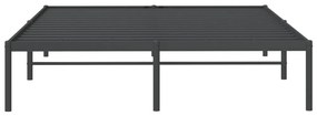 Estrutura de cama 160x200 cm metal preto