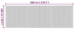 Tapete retangular 100x300 cm bambu cor natural