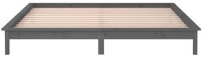 Estrutura cama c/ LED pequena casal 120x190 cm pinho cinza