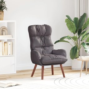 Poltrona Relaxante vidaXL em Couro Sintético Cinza