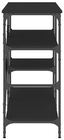 Estante 90x40x84 cm derivados de madeira e metal preto