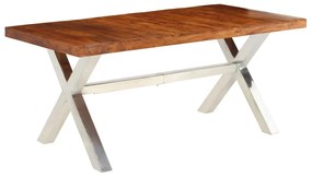 Mesa de jantar 180x90x76 cm madeira maciça