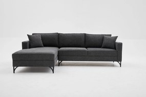 Sofá de Canto Berlin – Antracite – 258x83x181 cm