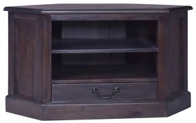 vidaXL Armário p/ TV de canto 80x40x49 cm mogno maciço preto claro