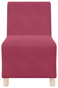 Cadeiras de Sofá 3 pcs vermelho tinto 55 x 74 x 82 cm Veludo