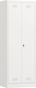 HOMCOM Armário Porta-ferramentas em Aço com Fechadura, Portas e Prateleiras Reguláveis, Capacidade 80 kg, Creme | Aosom Portugal