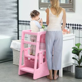 Torre de Aprendizagem para Crianças Banco Infantil com Altura Ajustáve