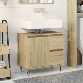 vidaXL Armário WC 65x33x60 cm derivados de madeira carvalho sonoma