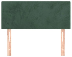 Cabeceira de cama veludo 80x5x78/88 cm verde-escuro