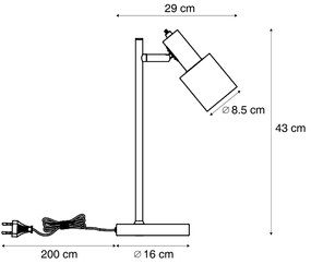 Candeeiro de mesa moderno azul - Stijn Moderno