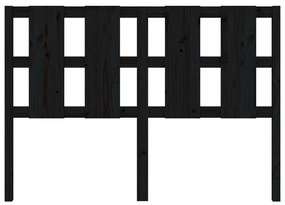Cabeceira de cama 125,5x4x100 cm pinho maciço preto