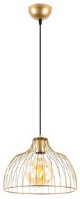 Candeeiro Chandelier Kozan – Ouro Brilhante – 28 x 28 x 126 cm