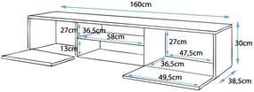 Mueble TV modelo Tenon (160 cm) en blanco