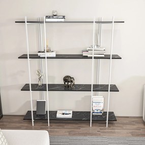 Estante Moss – Preto e Branco – 160x180x29,6 cm