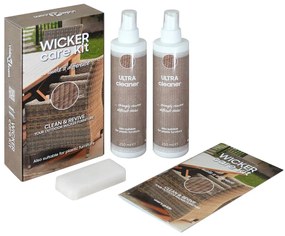 vidaXL Kit limpeza p/ móveis de jardim de vime e textilene 2x250 ml